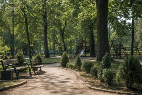 Park Jaworek w Tychach — atrakcje, plac zabaw, alejki