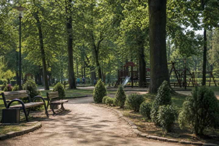 Park Jaworek w Tychach — atrakcje, plac zabaw, alejki