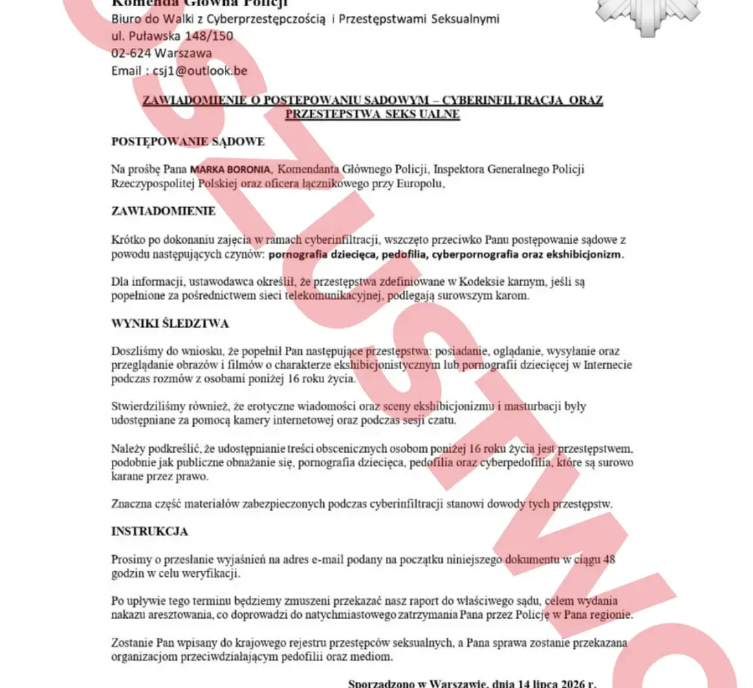 Ostrzeżenie przed nową falą oszustw w Tychach